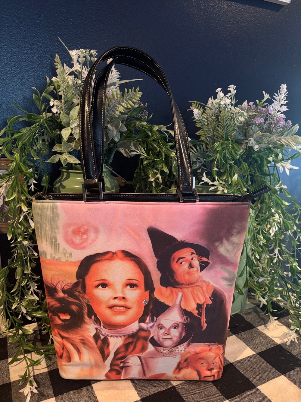 Novelty Wizard of Oz Canvas Tote Bag with Black Handles